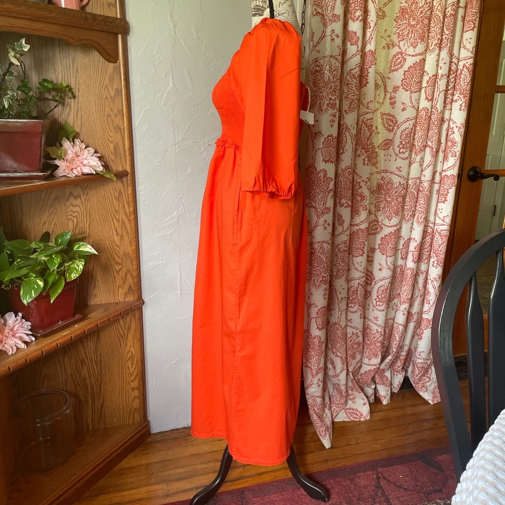 Free Assembly Womens Smocked Midi Dress Size S - Picture 13 of 15